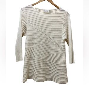 Women’s Vintage Ivory Long Sleeve Putori Sweater Sz M Made In Canada